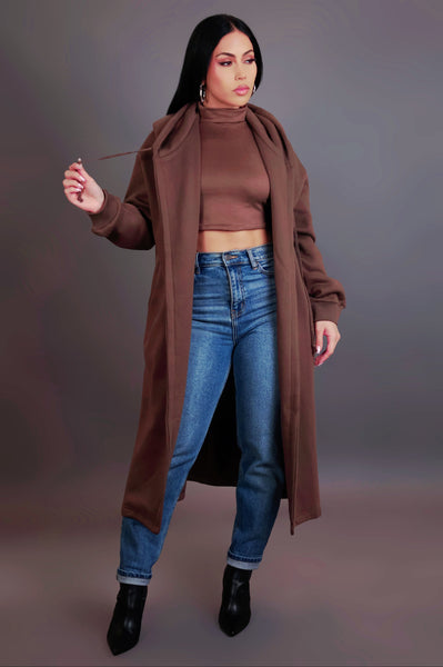 Cozy Girl Hooded Overcoat