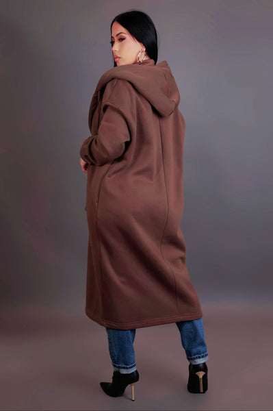 Cozy Girl Hooded Overcoat
